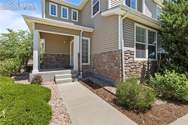 view of doorway to property