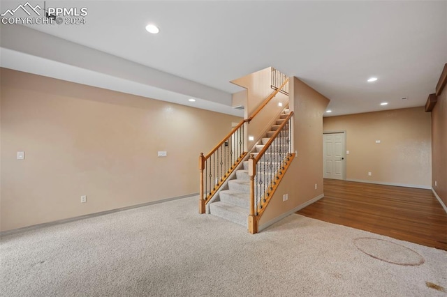 interior space featuring wood-type flooring