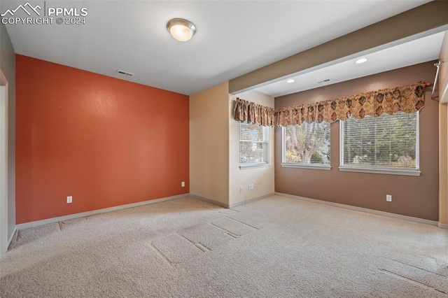 view of carpeted empty room