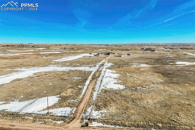 aerial view featuring a rural view