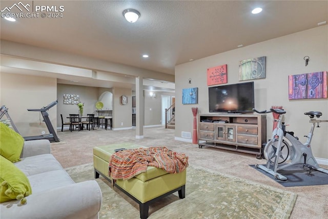 view of carpeted living room