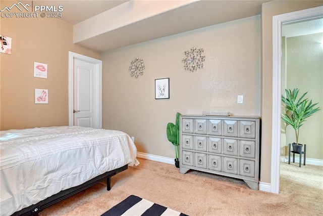 view of carpeted bedroom