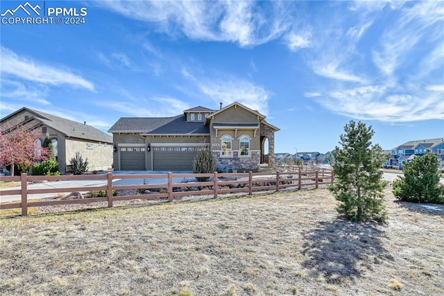 view of front of home featuring a garage