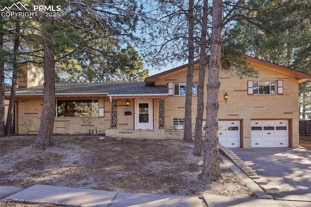 tri-level home with a garage