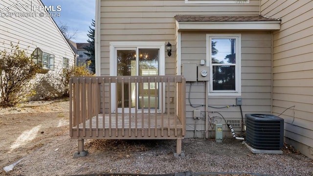 entrance to property with central air condition unit