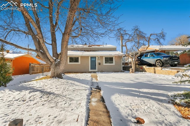 view of front of home