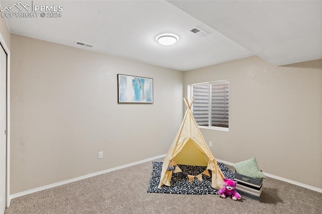 recreation room featuring carpet floors