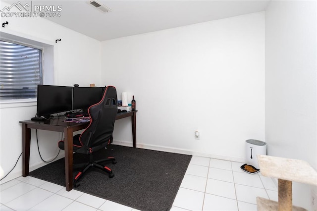 office featuring light tile patterned floors