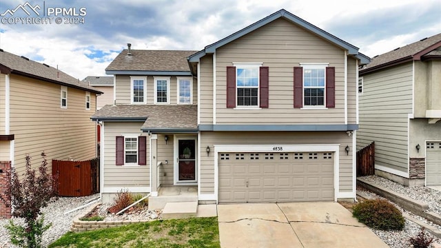 view of front of house featuring a garage