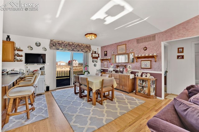 dining room featuring light wood-type flooring