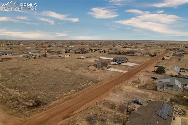 drone / aerial view with a rural view