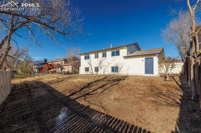 view of back of property