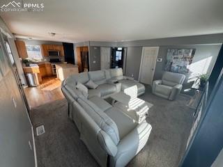 view of carpeted living room