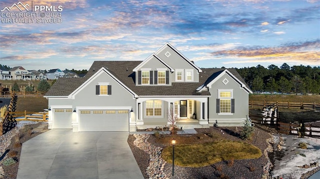 view of front of home featuring a garage