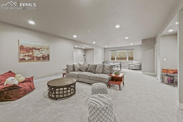view of carpeted living room