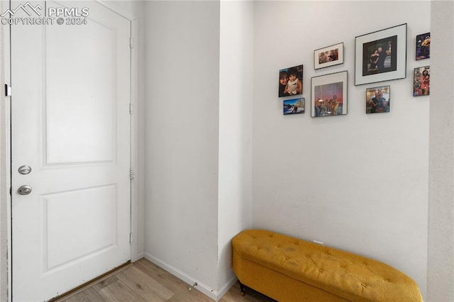 doorway featuring light hardwood / wood-style flooring