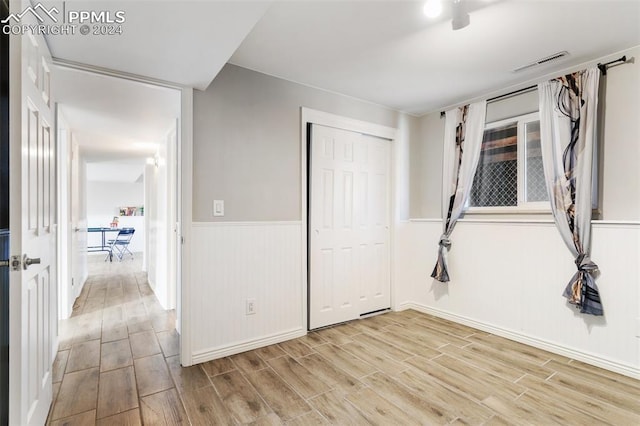 unfurnished bedroom with a closet