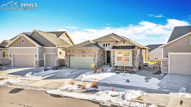 craftsman house featuring a garage