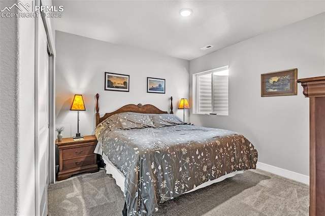 view of carpeted bedroom