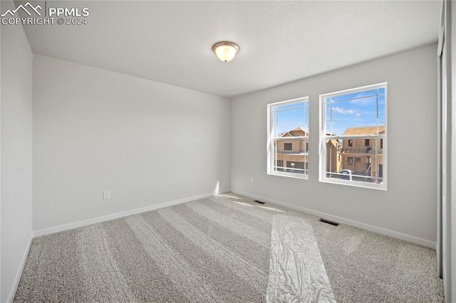 spare room with carpet floors