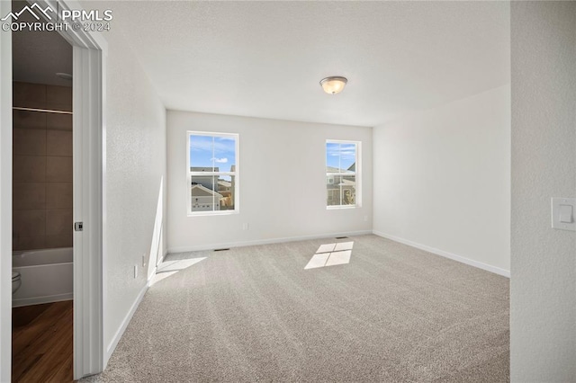 unfurnished room featuring carpet