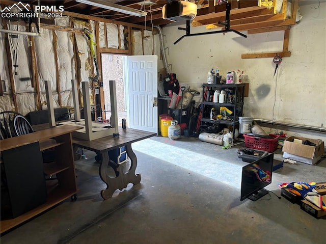 garage featuring a garage door opener