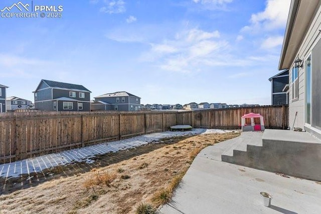 view of yard with a patio area