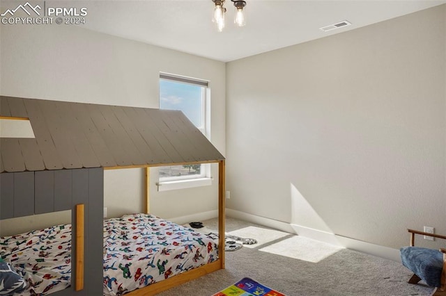 view of carpeted bedroom