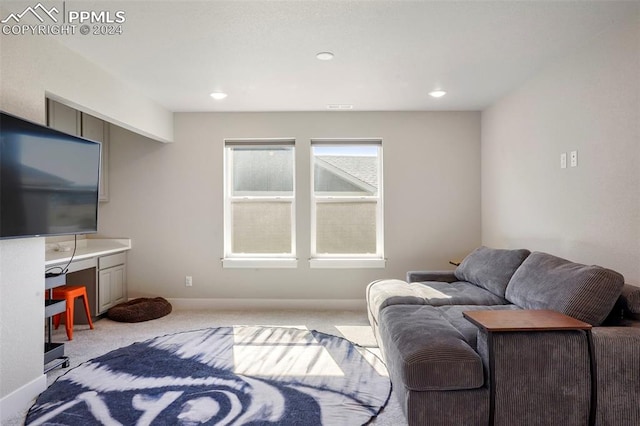 view of carpeted living room