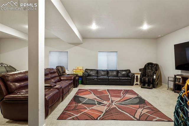 view of carpeted living room