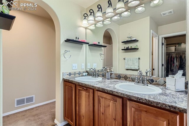 bathroom featuring vanity