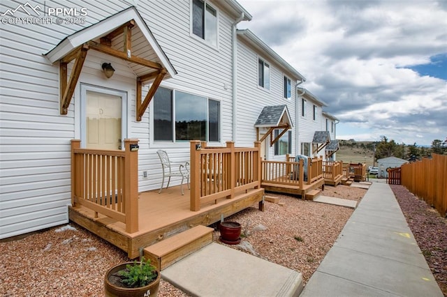 view of wooden deck