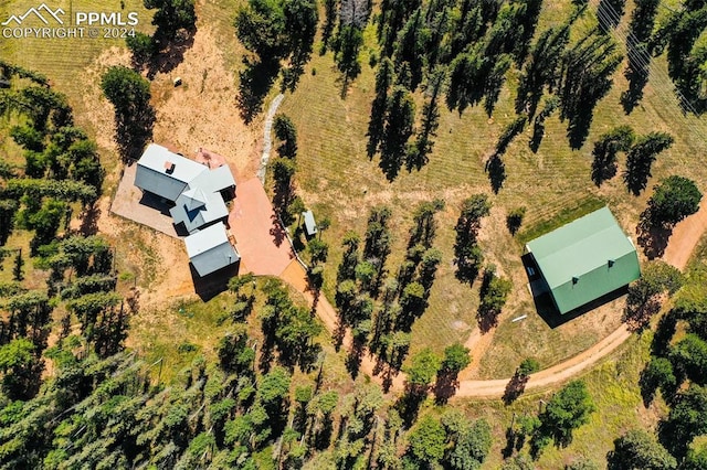 aerial view with a rural view