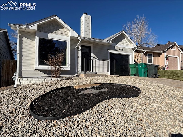 view of front of home featuring a garage