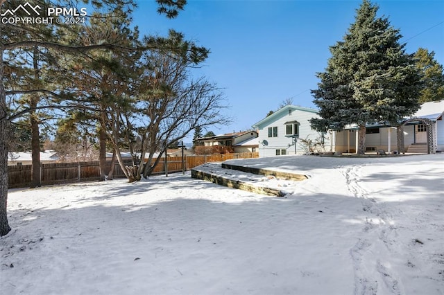 view of snowy yard