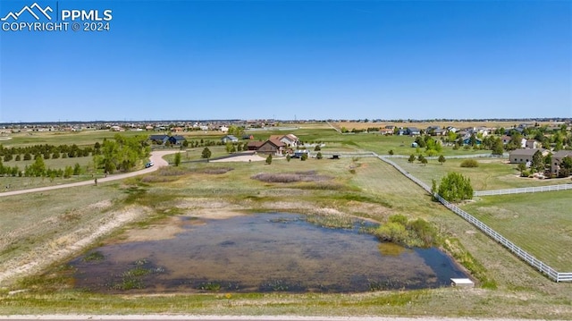 aerial view featuring a rural view