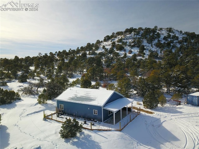 view of snowy aerial view