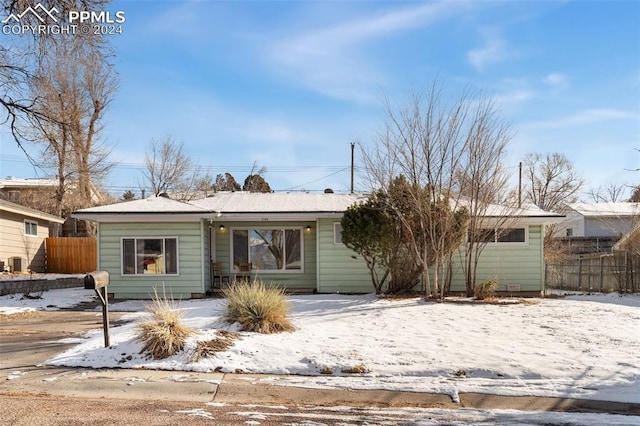 view of ranch-style house