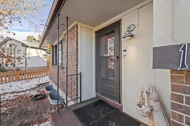 view of doorway to property