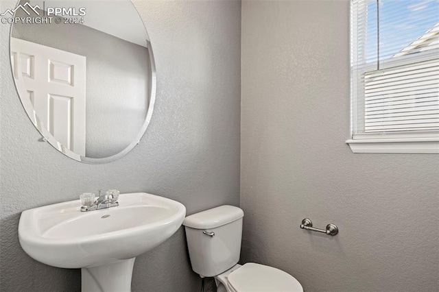 bathroom featuring toilet and sink