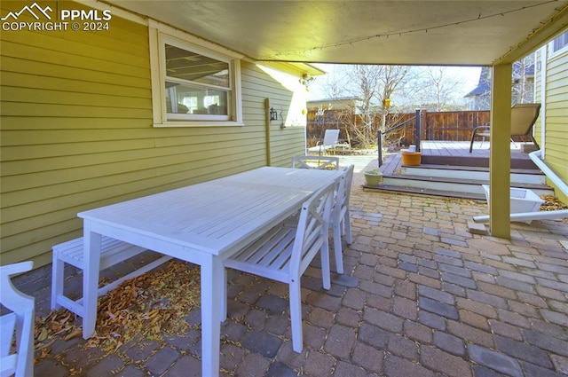 view of patio / terrace with a deck