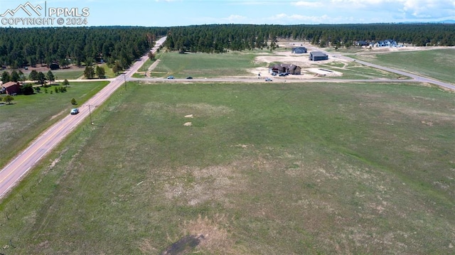 drone / aerial view featuring a rural view