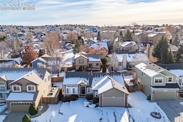 view of snowy aerial view