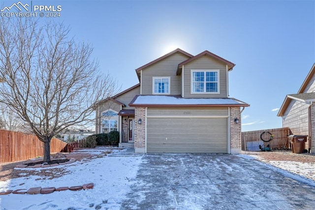 view of front of house featuring a garage