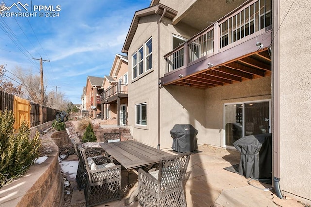 view of patio featuring area for grilling