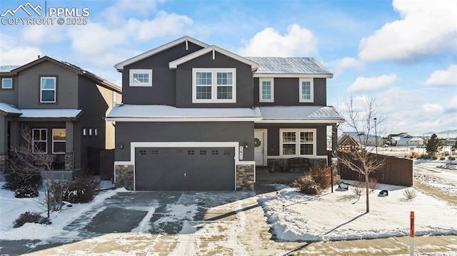 front facade featuring a garage