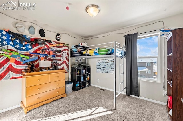 bedroom featuring carpet flooring