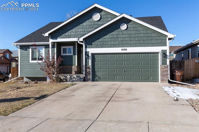 view of front of home featuring a garage