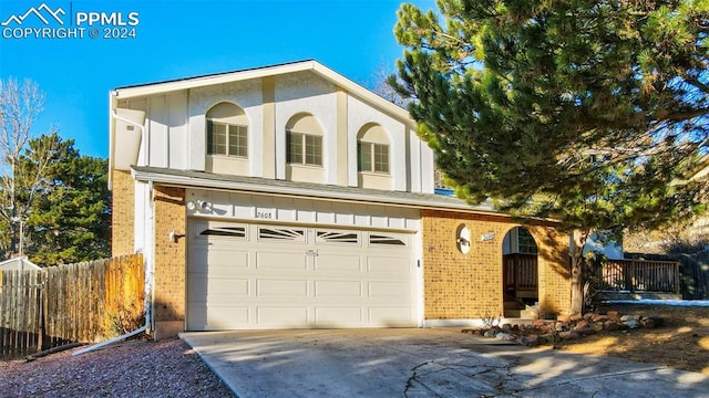 view of front of home featuring a garage