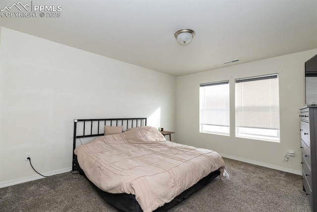 bedroom with carpet